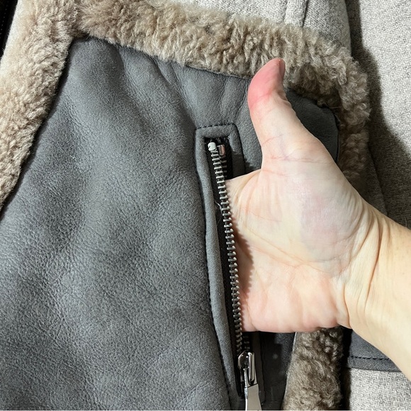 Designer Rebecca Taylor Real Shearling Lamb's Wool Penny Lane Winter Coat - Picture 4 of 16